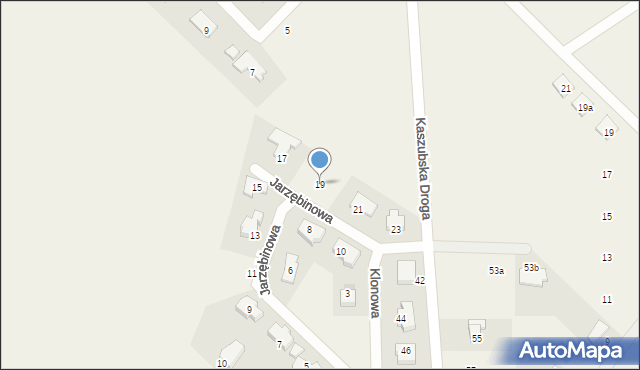 Chwaszczyno, Jarzębinowa, 19, mapa Chwaszczyno
