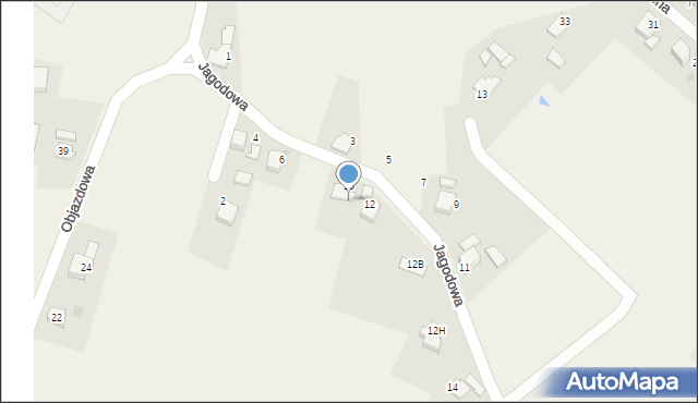 Chybie, Jagodowa, 8, mapa Chybie