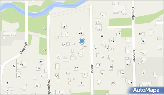 Chylice, Jasna, 2A, mapa Chylice