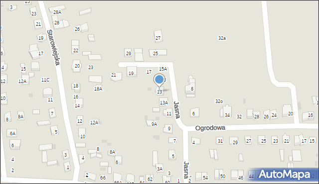 Ciechanów, Jasna, 13, mapa Ciechanów