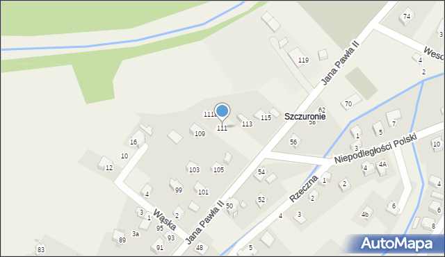 Cięcina, Jana Pawła II, 111, mapa Cięcina