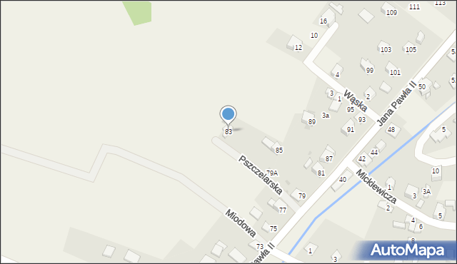 Cięcina, Jana Pawła II, 83, mapa Cięcina