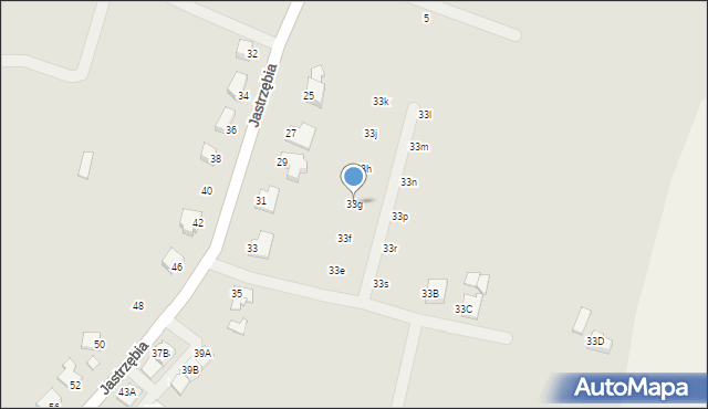 Cieszyn, Jastrzębia, 33g, mapa Cieszyna