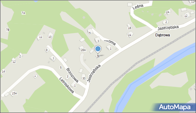 Ciężkowice, Jastrzębska, 28, mapa Ciężkowice