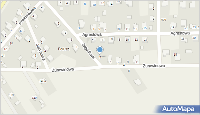 Cisew, Jagodowa, 5, mapa Cisew