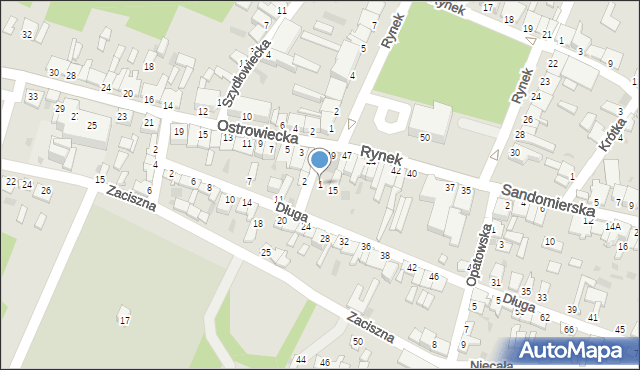 Ćmielów, Jasna, 1, mapa Ćmielów