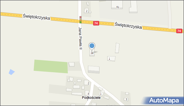 Ćmińsk, Jana Pawła II, 1a, mapa Ćmińsk