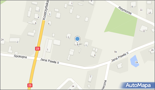 Cychry, Jana Pawła II, 5, mapa Cychry