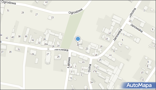 Cyprzanów, Janowska, 22, mapa Cyprzanów