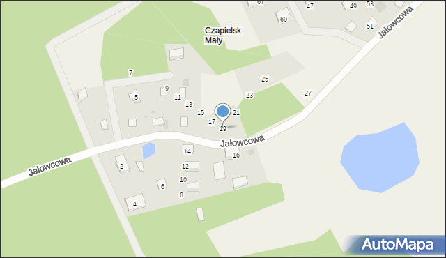 Czapielsk, Jałowcowa, 19, mapa Czapielsk
