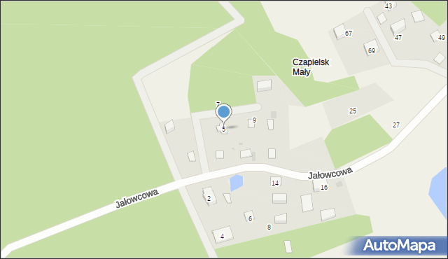 Czapielsk, Jałowcowa, 5, mapa Czapielsk