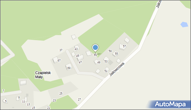 Czapielsk, Jałowcowa, 61, mapa Czapielsk