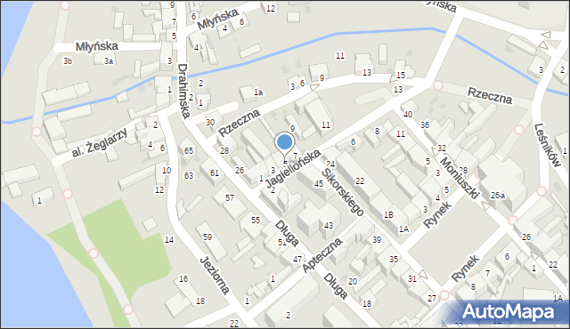 Czaplinek, Jagiellońska, 5, mapa Czaplinek
