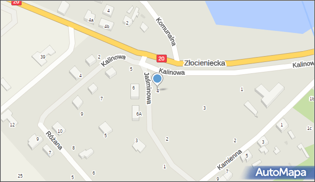 Czaplinek, Jaśminowa, 4, mapa Czaplinek