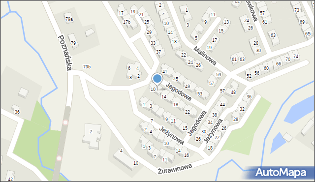 Czapury, Jagodowa, 12, mapa Czapury