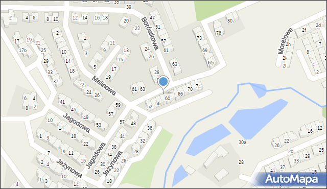 Czapury, Jagodowa, 64, mapa Czapury