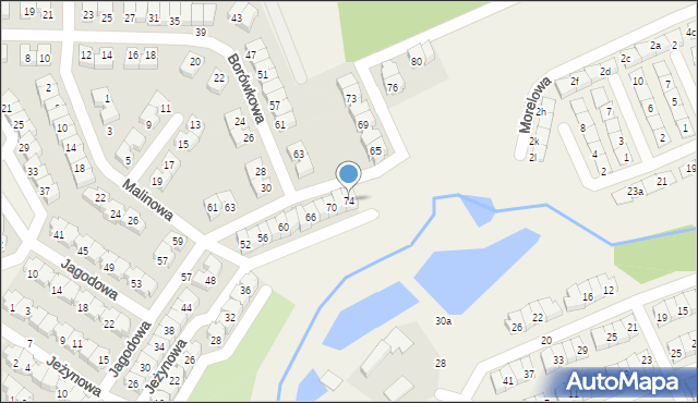 Czapury, Jagodowa, 74, mapa Czapury