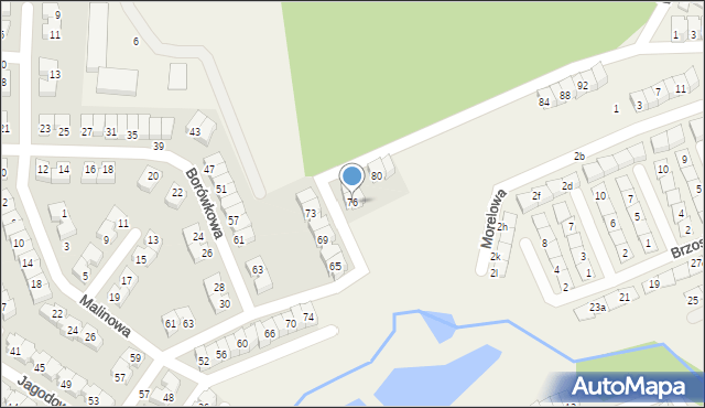 Czapury, Jagodowa, 76, mapa Czapury