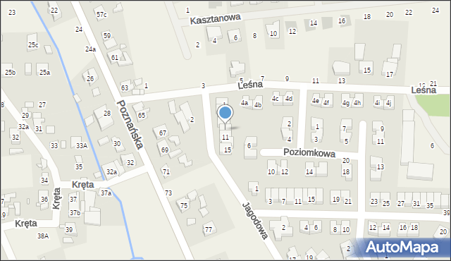 Czapury, Jagodowa, 9, mapa Czapury