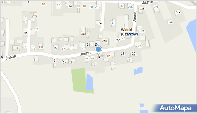 Czarków, Jasna, 14, mapa Czarków