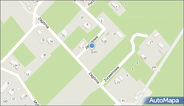 Czarna Białostocka, Jagodowa, 2, mapa Czarna Białostocka