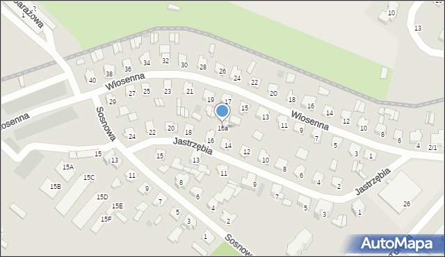 Czarna Białostocka, Jastrzębia, 16a, mapa Czarna Białostocka