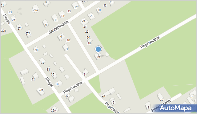 Czarna Woda, Jarzębinowa, 16, mapa Czarna Woda