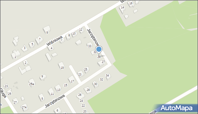 Czarna Woda, Jarzębinowa, 29, mapa Czarna Woda