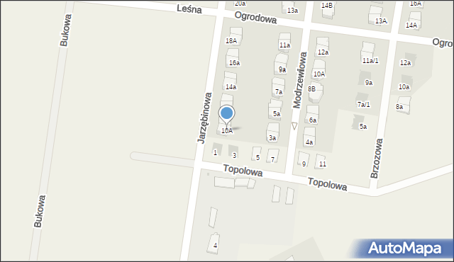 Czarnowo, Jarzębinowa, 10A, mapa Czarnowo