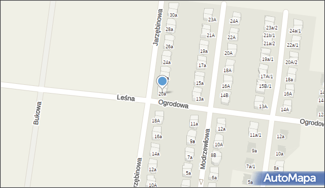 Czarnowo, Jarzębinowa, 20a, mapa Czarnowo