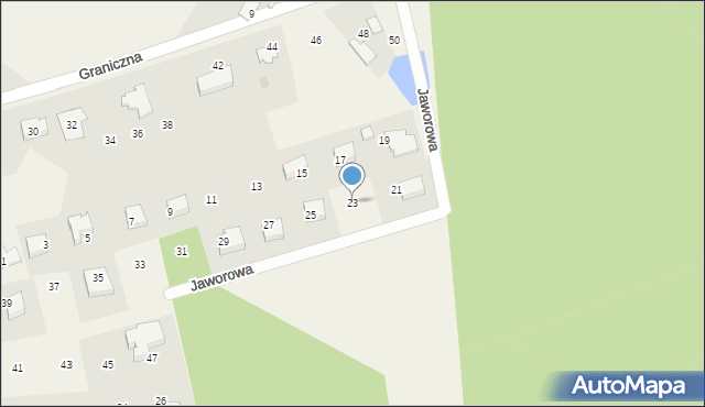 Czarny Las, Jaworowa, 23, mapa Czarny Las