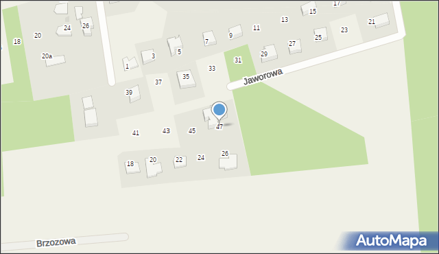 Czarny Las, Jaworowa, 47, mapa Czarny Las