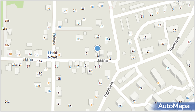Czechowice-Dziedzice, Jasna, 4, mapa Czechowic-Dziedzic