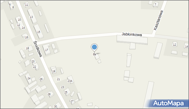Czekanów, Jabłonkowa, 6a, mapa Czekanów