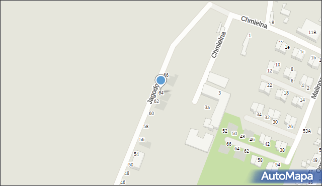 Czeladź, Jagodowa, 64, mapa Czeladź