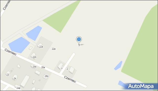 Czerniec, Jaśminowa, 5, mapa Czerniec