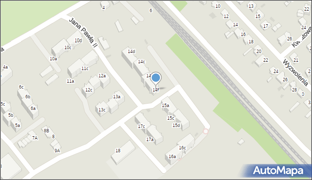 Czerwionka-Leszczyny, Jana Pawła II, 14f, mapa Czerwionka-Leszczyny