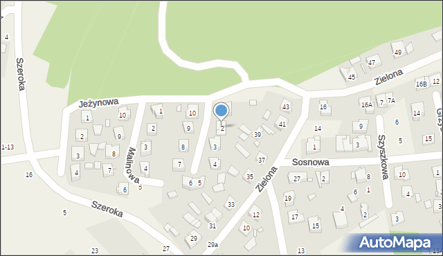 Czerwonak, Jagodowa, 2, mapa Czerwonak