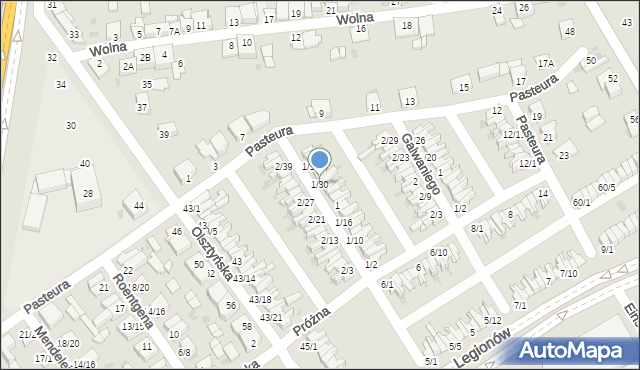 Częstochowa, Jasna, 1/30, mapa Częstochowy