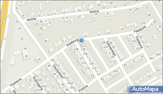 Częstochowa, Jasna, 1/40, mapa Częstochowy