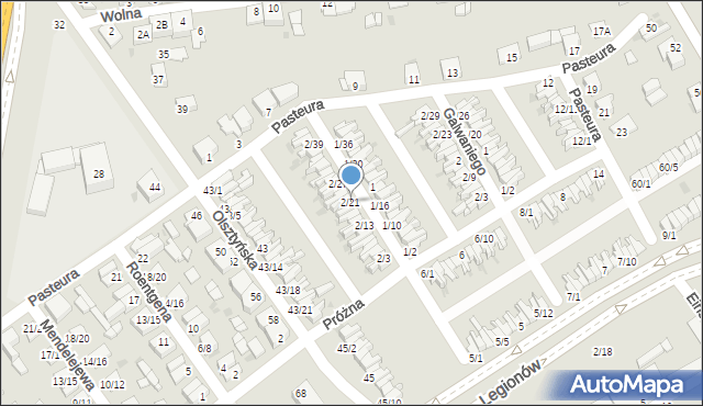 Częstochowa, Jasna, 2/21, mapa Częstochowy