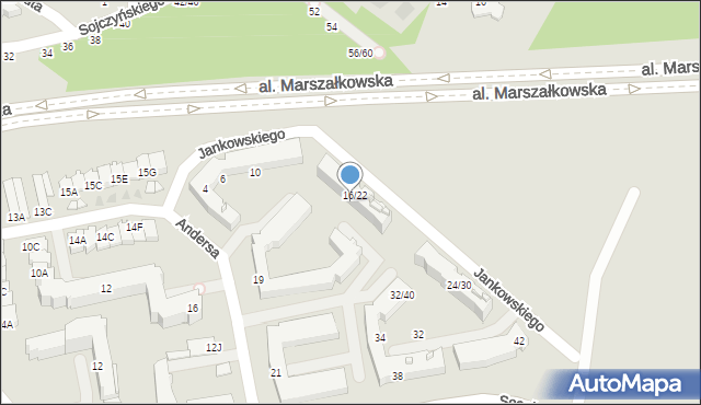Częstochowa, Jankowskiego Jana Stanisława, 18, mapa Częstochowy