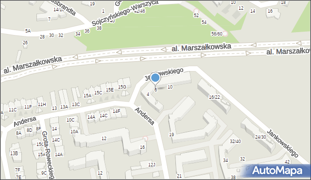 Częstochowa, Jankowskiego Jana Stanisława, 6, mapa Częstochowy