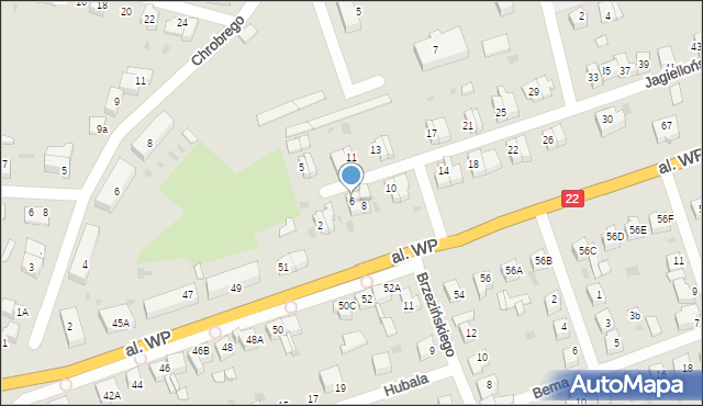 Człuchów, Jagiellońska, 6, mapa Człuchów
