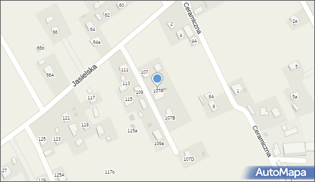 Czudec, Jasielska, 107A, mapa Czudec