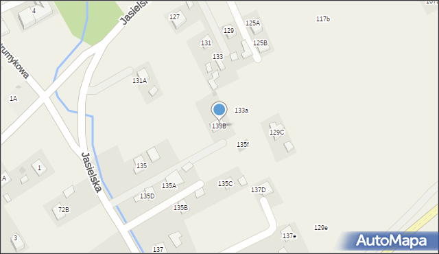 Czudec, Jasielska, 133B, mapa Czudec