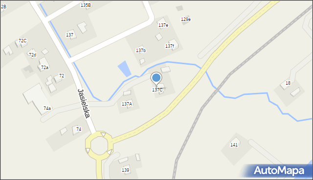 Czudec, Jasielska, 137C, mapa Czudec