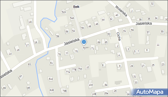 Czudec, Jasielska, 73, mapa Czudec