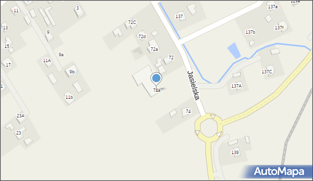 Czudec, Jasielska, 74a, mapa Czudec