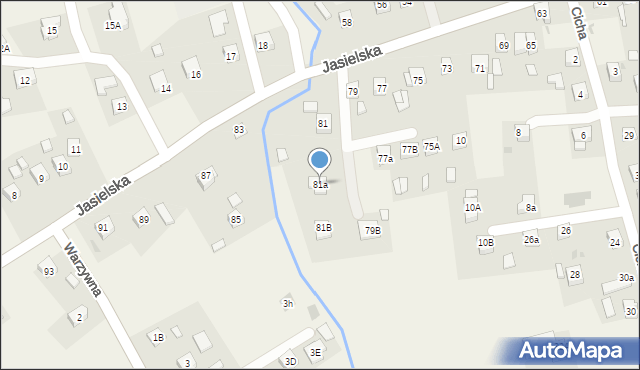 Czudec, Jasielska, 81a, mapa Czudec